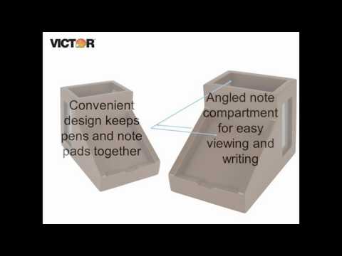 Victor B9505 - Mocha Brown Pencil Cup with Note Holder