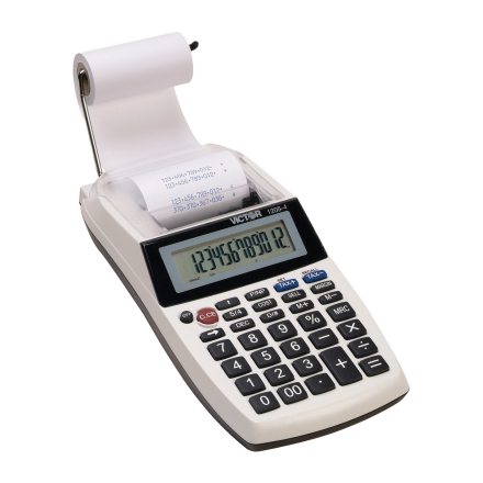 12 Digit Portable Palm/Desktop Commercial Printing Calculator