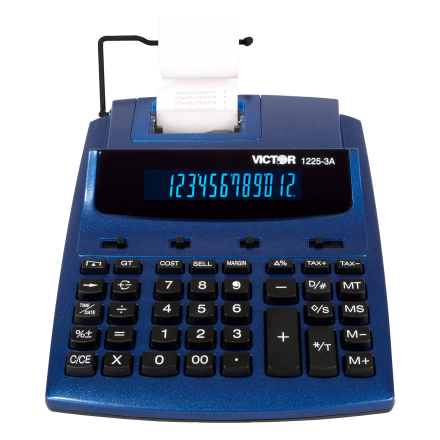 12 Digit Commercial Printing Calculator - Blue
