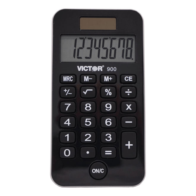 8 Digit Pocket Calculator with Slide-On Cover (2) (Model No. 900)