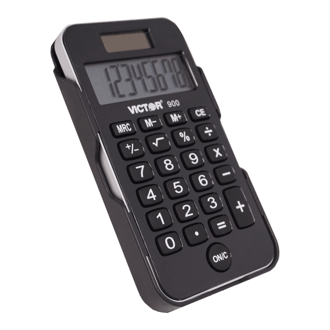 8 Digit Pocket Calculator with Slide-On Cover (3) (Model No. 900)