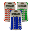 8 Digit Handheld Calculator with Cover in Bright Colors (Model No. 910)