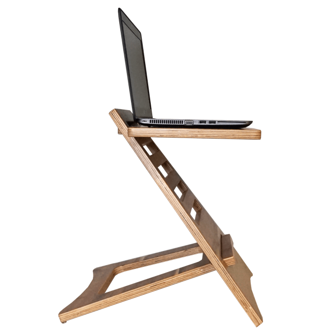 High Rise(TM) Acacia Wood Laptop Riser (3) (Model Num. DC150A)