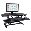 High Rise(TM) Height Adjustable Corner Standing Desk with Removable Keyboard Tray (2) (Model Num. DCX650)