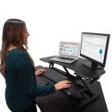 High Rise(TM) Height Adjustable Corner Standing Desk with Removable Keyboard Tray (5) (Model Num. DCX650)