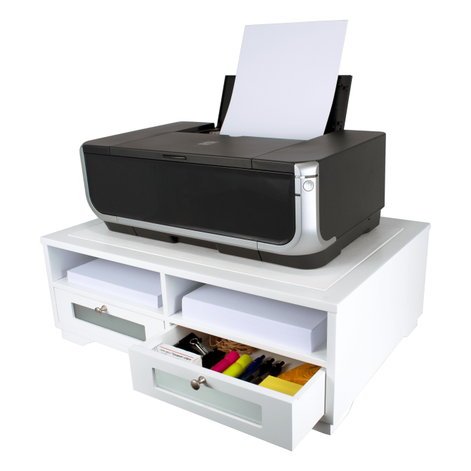 Pure White Printer Stand (Model No. W1130)
